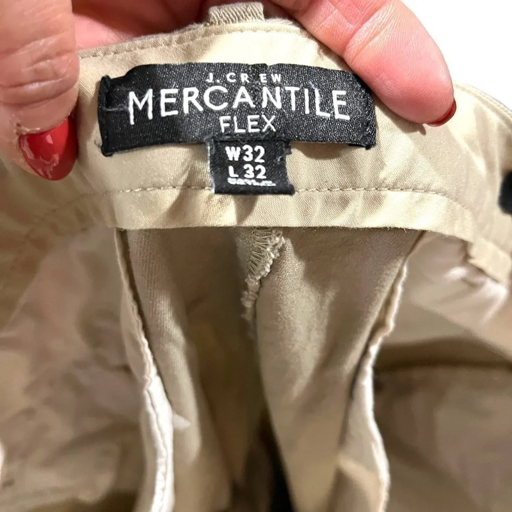 J Crew men’s slim mercantile flex khaki pants size 32/32
